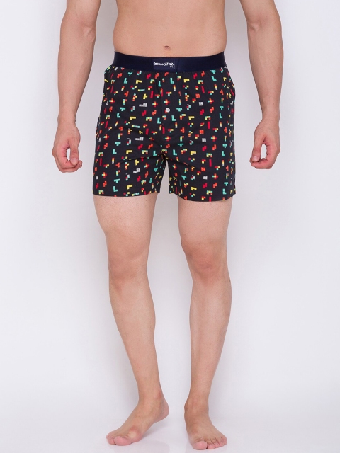 

Smugglerz Men Black & Red Printed Pure Cotton Boxer-Tetris-Men-Boxer