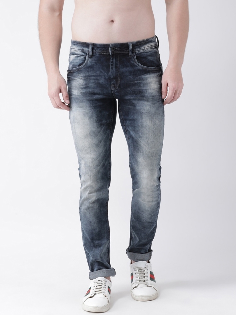 

Rex Straut Jeans Men Blue Slim Fit Heavy Fade Jeans