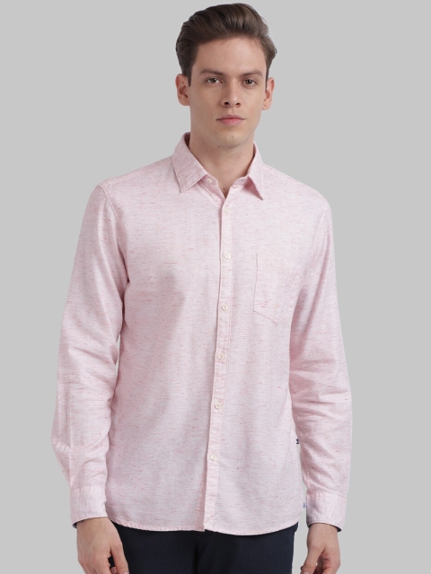 

Parx Men Pink Slim Fit Solid Casual Shirt