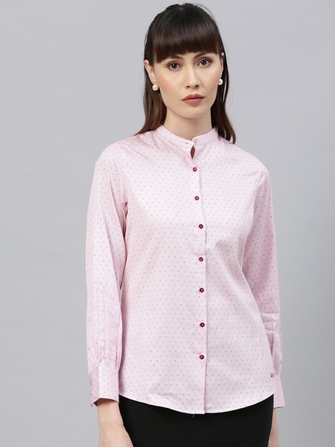 

Park Avenue Woman Women Pink Printed Casual Shirt