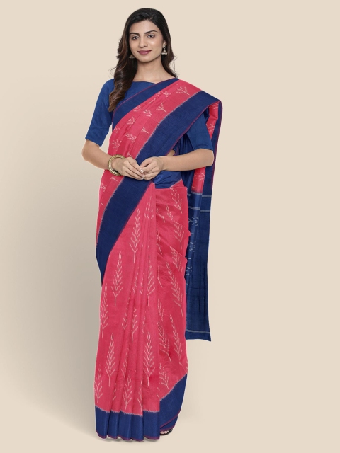 

KLM Fashion Mall Fuchsia Ethnic Motifs Saree