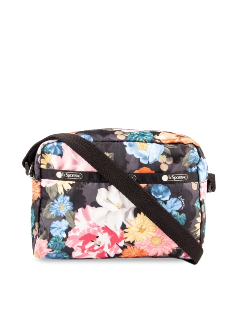 

LeSportsac Grey & Blue Printed Sling Bag
