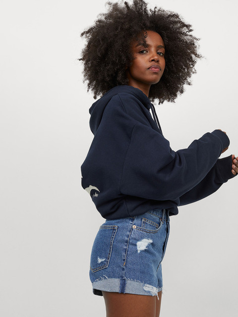 

H&M Women Blue Denim Shorts