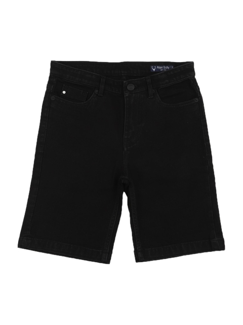 

Allen Solly Junior Boys Black Mid-Rise Regular Shorts