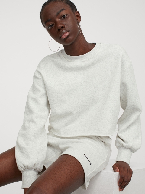 

H&M Women Cream Coloured High Waisted Shorts