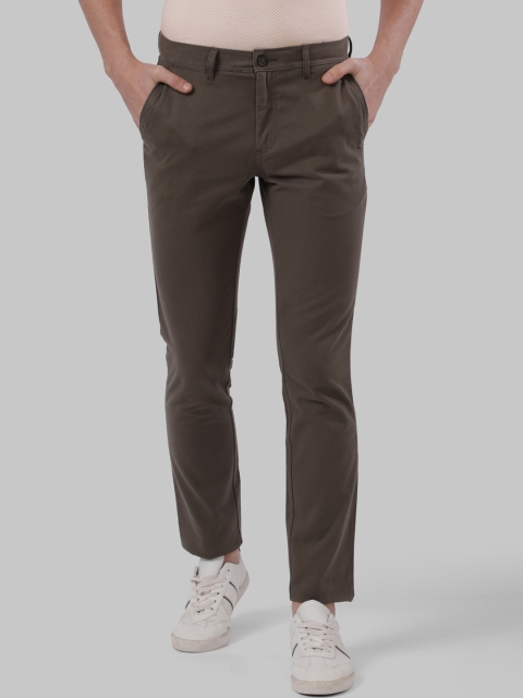 

Next Look Men Brown Cotton Regular Trousers