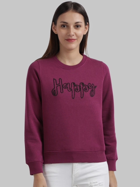 

Parx Women Magenta Printed Sweatshirt