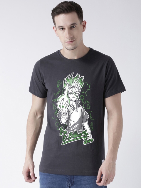 

ComicSense xyz Men Grey 10 Billion Percent Sure Doctor Stone Anime Printed T-shirt