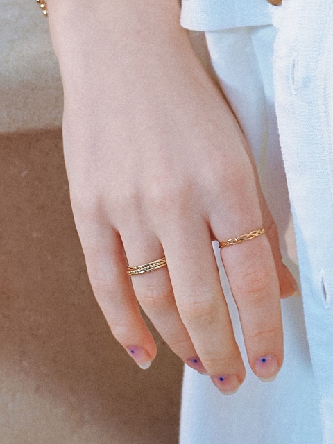 

Accessorize Gold-Plated Rope-Bands Finger Rings