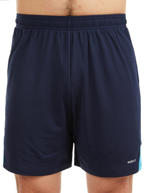 

PERFLY By Decathlon Men Navy Blue Mid-Rise Badminton Shorts