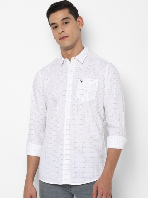 

Allen Solly Sport Men White Checked Casual Shirt