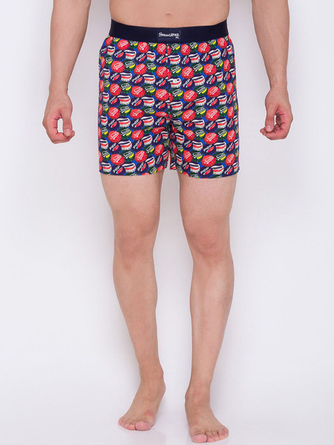

Smugglerz Men Red & Blue Printed Pure Cotton Sodapop Boxers Sodapop-Men-Boxer