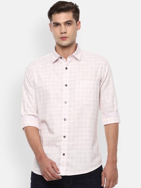 

Van Heusen Sport Men Pink Slim Fit Checked Casual Shirt