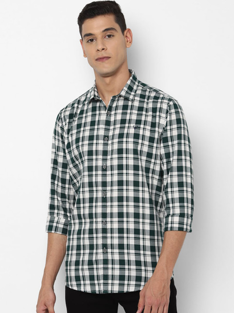 

Allen Solly Sport Men Grey Regular Fit Checked Casual Shirt