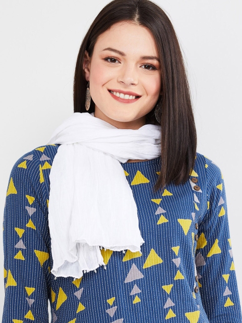 

max White Pure Cotton Dupatta