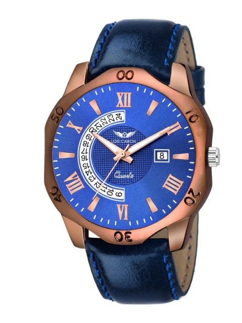 

LOIS CARON Men Blue Dial & Blue Leather Straps Analogue Watch MLC-8129