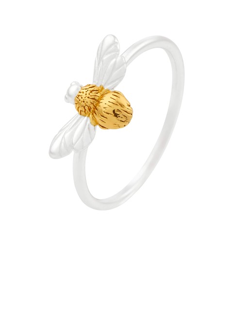 

Accessorize Silver-Plated Metallic White Bee Finger Rings