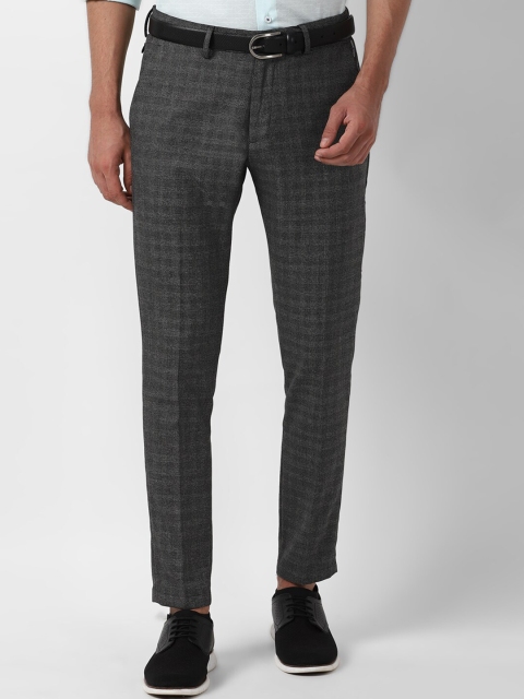 

Louis Philippe Sport Men Grey Checked Slim Fit Regular Trousers