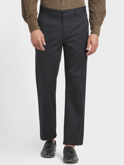 ColorPlus Men Grey Tapered Fit Chinos Trousers