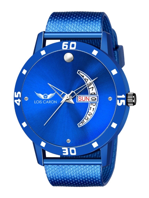 

LOIS CARON Men Blue Printed Dial & Blue Straps Analogue Watch MLC