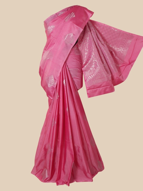 

Pothys Pink Woven Design Silk Cotton Saree