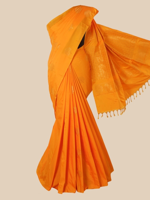 

Pothys Orange Zari Silk Cotton Saree