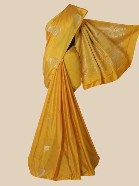 

Pothys Yellow Woven Design Silk Cotton Saree