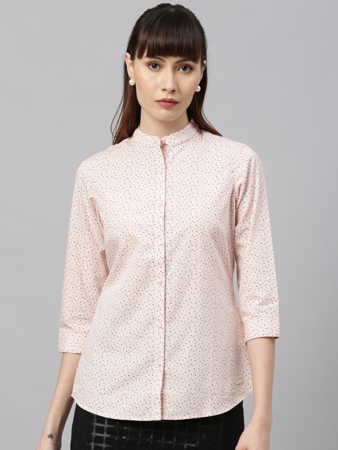 

Park Avenue Woman Women Peach Printed Casual Shirt