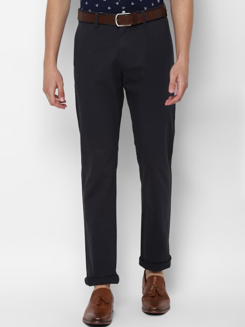 Allen Solly Men Navy Blue Slim Fit Regular Trousers