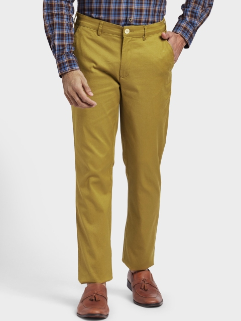 

ColorPlus Men Mustard Tapered Fit Regular Trousers Regular Trousers