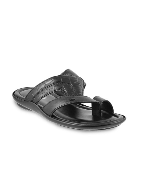 

Metro Men Black Leather Comfort Sandals
