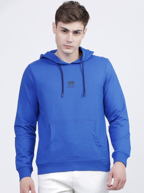 

Ecko Unltd Men Blue Printed Hooded Sweatshirt