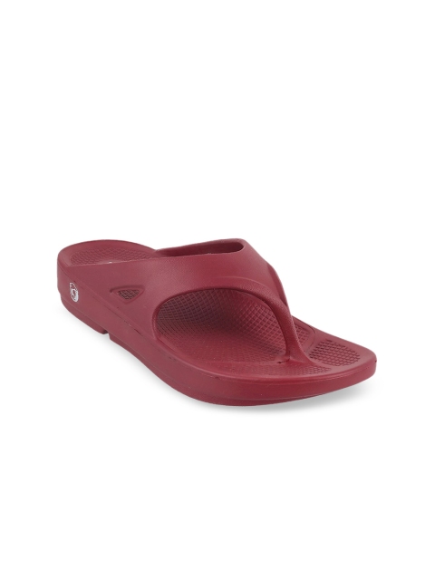 WALKWAY by Metro Women Maroon Solid Sandals