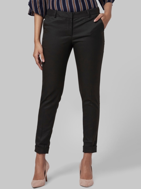 

Park Avenue Woman Women Black Tapered Fit Cigarette Trousers