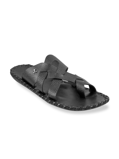 

Mochi Men Black Leather Comfort Sandals