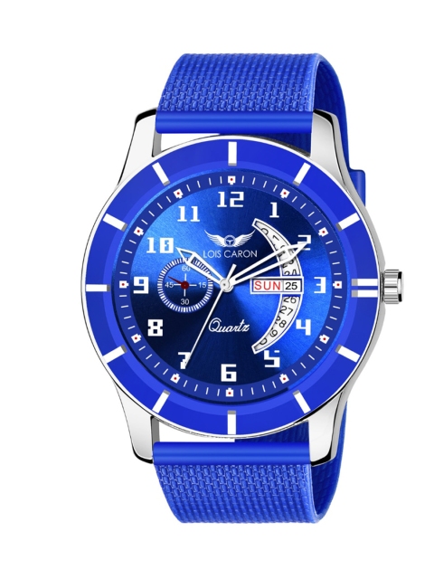 

LOIS CARON Men Blue Dial & Straps Analogue Watch 8240