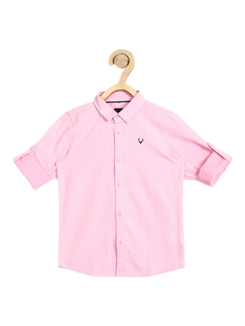 

Allen Solly Junior Boys Pink Slim Fit Solid Casual Shirt