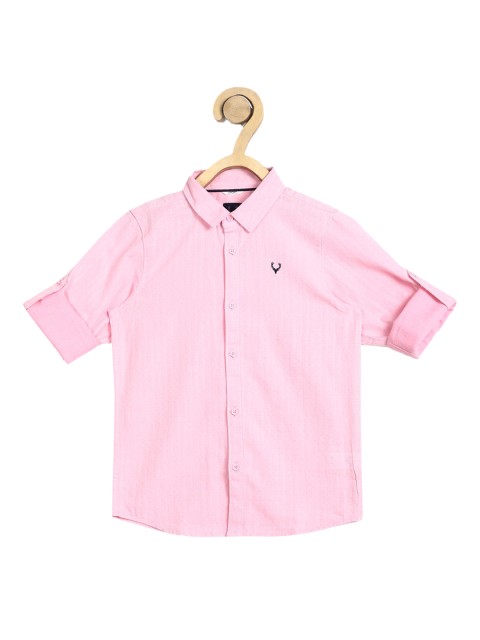 

Allen Solly Junior Boys Pink Slim Fit Casual Cotton Shirt