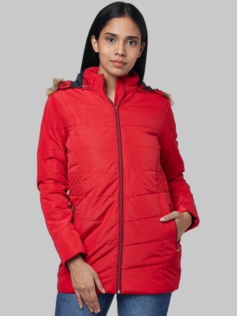 

Park Avenue Woman Red Longline Open Front Jacket