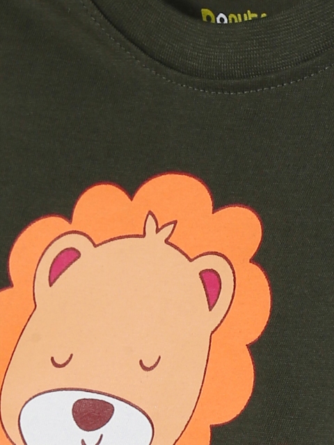 

Donuts Boys Olive NA Printed Applique T-shirt NA