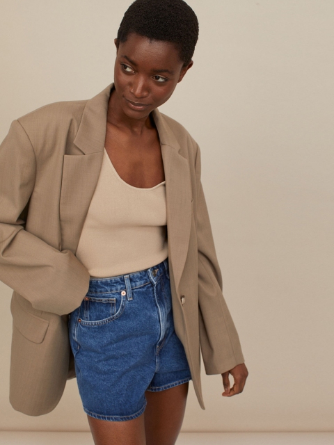

H&M Women Blue Denim Shorts