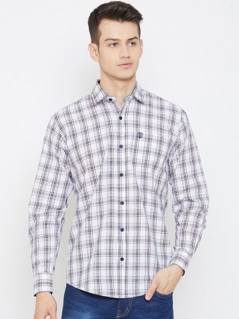 

Duke Men Blue Slim Fit Tartan Checks Checked Casual Shirt