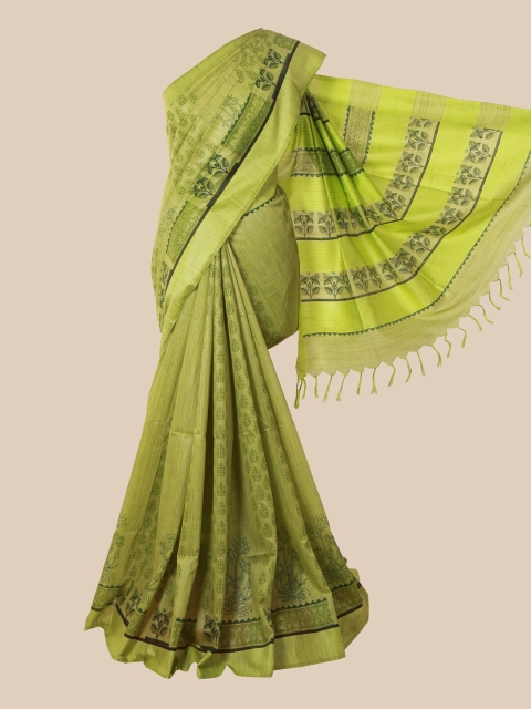 

Pothys Green Ethnic Motifs Jute Cotton Saree