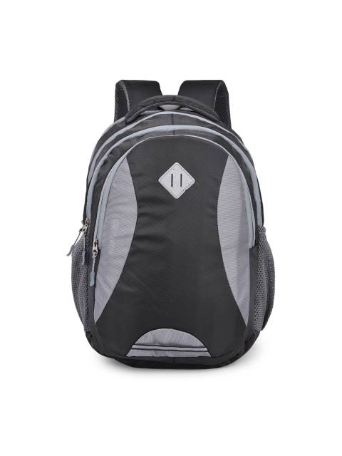 

LOUIS CARON Unisex Black & Grey Colourblocked Backpack