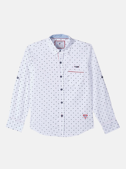 

Monte Carlo Boys White Printed Casual Shirt