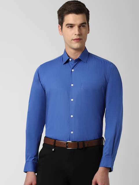 

Peter England Elite Men Blue Solid Formal Shirt