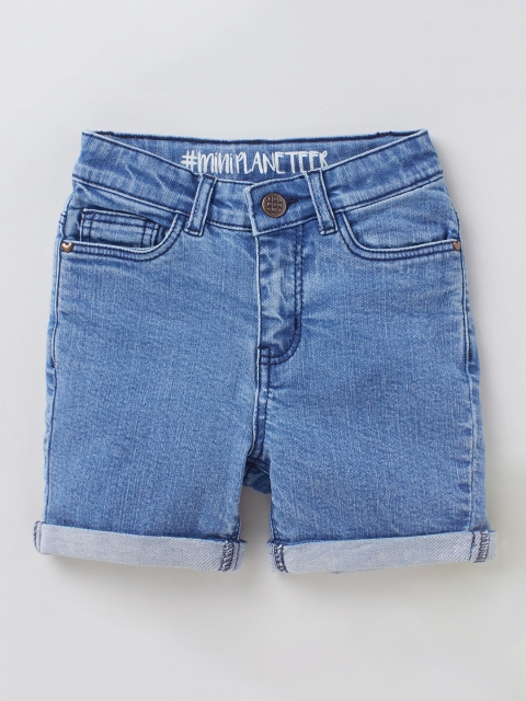 

Ed-a-Mamma Boys Blue Washed Mid-Rise Denim Shorts