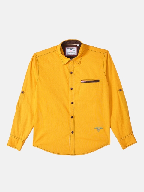 

Monte Carlo Boys Yellow Solid Casual Shirt