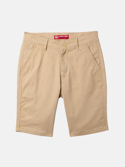 

Monte Carlo Boys Khaki Mid-Rise Regular Shorts