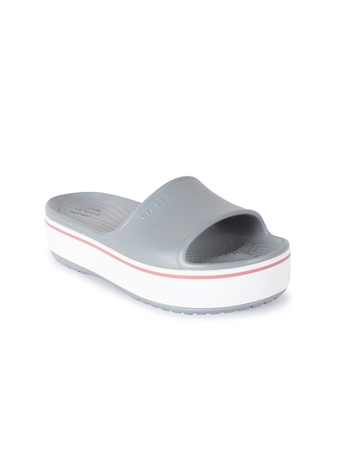 

Crocs Unisex Grey & White Croslite Sliders